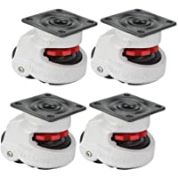 4pcs Ruedas giratorias 1.5&quot-Rueda de nivelación retráctil Máquina industrial Rueda giratoria Capacidad de 330 libras